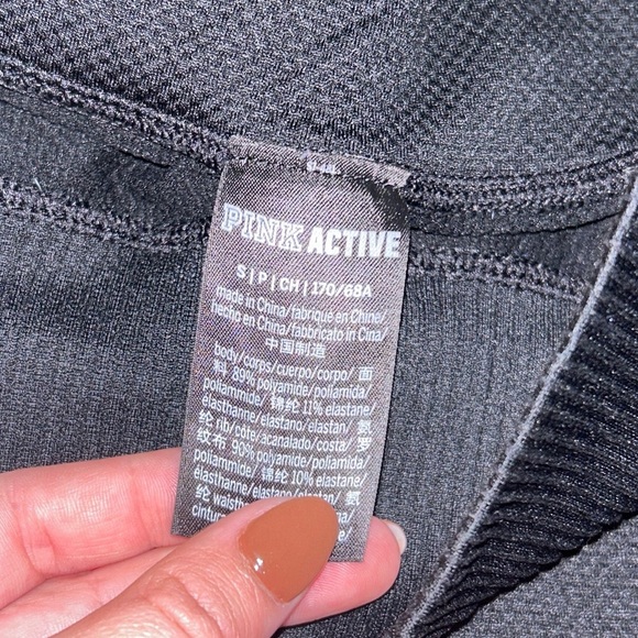 PINK Active Black Seamless Biker Shorts - Picture 2 of 2